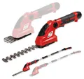 Produktbild: WALTER Akku Heckenschere/Grasschere, stufenlose Teleskopstange bis 120 cm, 12V Li-Ion, 1200 U/min, Laserschneidmesser, 160 mm Schnittlänge, 100 mm Schnittbreite, inkl. Akku, Schnellladegerät