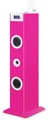 Produktbild: BigBen Sound Tower TW5 Stereoanlage (inkl. Mikrofon, USB-Anschluss und Fernbedienung, pink)