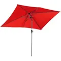 Produktbild: Angel Living Sonnenschirm Rechteckiger Sonnenschirm UV-Schutz 40+, LxB: 300,00x200,00 cm, mit Kurbel und Neigefunktion rot