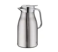 Produktbild: SKYLINE1,0l,stainless steel mat,Edelstahl-Isolierkanne mit hygienischem Hartglaseinsatz,Drehverschluss mit beqümer Drucktaste,ergonomischer Griff,mit einer Hand,ideal als Kaffeekanne,Teekanne,BPA-frei