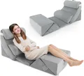 Produktbild: 7 tlg. orthopädisch Keilkissen Set Lesekissen Bettkeilkissen Bezug Stützkissen