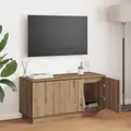 Produktbild: vidaXL TV-Schrank Massivholz Eiche 100x38x49 cm Holzwerkstoff