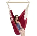 Produktbild: eyepower Hängestuhl XXL Hängesessel Hängestuhl Baumwolle Hängesitz, 185 x 130 x 155 cm