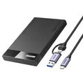 Produktbild: BENFEI Festplattengehäuse 2,5 Zoll, SATA III auf USB bis zu 6 Gbps Werkzeugfrei Externes Gehäuse für SSD und HDD ( Optimiert für SSD, unterstützt UASP SATA III)