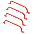 Produktbild: TRIBECCO Klettergriffe Haltegriffe für Outdoor & Indoor Metall Griffe für Spielplatz, Klettergerüst, Spielturm, Hochbett, Leiter und Kletterwand im Kinderzimmer (550 mm Rot, 4 Stücke)
