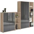Produktbild: Aktenschrank Office Edition Sw Set 4 Sonoma Eiche/Weiß