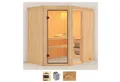 Produktbild: Karibu Sauna Frigga 1, BxTxH: 196 x 151 x 198 cm, 68 mm, (Set) Ofen 9 kW integr. Strg
