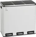 Produktbild: SVITA TM3X18 Treteimer 54 Liter 3x 18L weiß Abfalleimer Mülleimer Mülltrennung Stahl