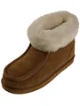 Produktbild: Harrys-Collection Damen Herren Hausschuh Mokassin aus feinstes Merino Lammfell, Farben:Haselnuss, Schuhgröße:46