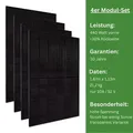Produktbild: MYVOLTAICS 4x 440+ Watt Premium Hochleistungsmodule – Doppelglas transparent Variante zur Stromerzeugung von beiden Seiten (bifazial)