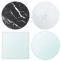 Produktbild: Tischplatte aus gehärtetem Glas rund Glastisch Tisch Glasplatte Glasscheibe