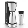 Produktbild: WMF Kaffeemaschine 5 Tassen Edelstahl Filter silber Thermobecher klein