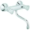 Produktbild: Grohe Spültisch-2-Griff-Wandarmatur Costa 31187001 chrom, schwenkbarer Auslauf