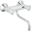 Produktbild: 2-Griffwandspültischmischer Grohe Costa Schwenkauslauf Ausladung 261 mm chrom