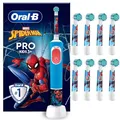 Produktbild: Oral-B Elektrische Zahnbürste - Vitality Pro Kids + 8 Aufsteckbürsten - Spide...