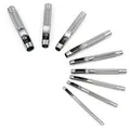 Produktbild: Locheisen Set 3-12mm 9tlg Lochschneider Aus Carbonstahl Für Leder, Gummi, Weichplastik Etc. - Xpotool