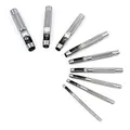 Produktbild: XPOtool Locheisen Set 3-12mm 9tlg Lochschneider aus Carbonstahl für Leder, Gummi, Weichplastik etc.