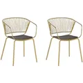 Produktbild: Esszimmerstuhl 2er Set RIGBY Metall Gold