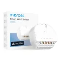 Produktbild: Meross Matter WLAN Schalter Unterputz für 60mm Unterputzdosen, Neutral Erforderlich, Lichtsteuerung, Energieverbrauch & Zeitschaltuhr, kompatibel mit HomeKit, Alexa, Google Home und Home Assistant