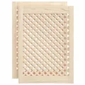 Produktbild: vidaXL Schranktüren 2 Stk., Schranktür mit Gitter-Design, Multifunktional Holztür mit offenen Lamellen, Lamellentür Möbel Tür, 49,5x39,5 cm Massivholz Kiefer