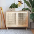 Produktbild: Vidaxx Schranktüren mit Lamellen 2 Stück 49,5x69 cm massives Kief