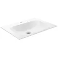 Produktbild: KEUCO X-LINE Einbauwaschtisch aus Keramik, 655x17x494mm, mit 1 Hahnloch, weiß, 33150316501