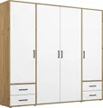 Produktbild: rauch Drehtürenschrank Kleiderschrank Schrank Garderobe Wäscheschrank VOYAGER (in 3 verschiedenen Ausstattungen BASIC/CLASSIC/PREMIUM) mit 2 modernen Griffvarianten, mit Außenschubladen MADE IN GERMANY