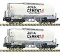 Produktbild: Spur N Fleischmann 6660090 - 2-tlg. Set: Silowagen, Wascosa/Jura Cement Neu OVP