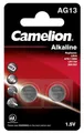 Produktbild: 1x 2er Blister Camelion Knopfzellen Uhren Batterien AG13 Alkaline 0% HG