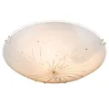 Produktbild: GLOBO LIGHTING Deckenleuchte, Leuchtmittel nicht inklusive, Deckenlampe Schlafzimmerleuchte Glas Kristalle weiß modern D 40 cm
