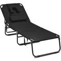Produktbild: Costway Sonnenliegen, Schwarz, Metall, 63x30x194 cm, Gartenmöbel, Gartenliegen