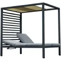 Produktbild: Pavillon Liegepavillon Gartenpavillon 2,1x 1,49m Baccaro Weiß Uv-schutz Sonnenschutz Für Terrasse