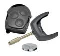 Produktbild: mt-key Auto Schlüssel + 1x Rohling Tibbe FO21 + 1x passende CR2032 Knopfzelle, CR2032 (3 V), für Ford Funk Fernbedienung