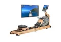Produktbild: Skandika Rudergerät Nytta Wasserrudergerät für Zuhause, aus Holz, mit Wasserwiderstand, 45° Tank, klappbar, Kinomap App, LCD-Display, Bluetooth, bis 150 kg