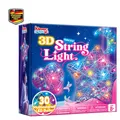 Produktbild: Klever Kits 3D-Fadenkunst-Set für Kinder 30 LED-Birnen Bastel