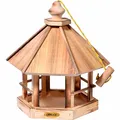 Produktbild: dobar® Green Label 18007FSCe Vogelfutterhaus Caliente hängend - Futterhaus aus Massivholz - Futterstation zum Hängen - Wildvogelfutterplatz - 29 x 29 x 34 cm - Geflammt