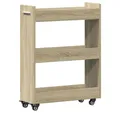 Produktbild: vidaXL Küchenwagen NA Küchenwagen Rollwagen Sonoma Eiche 60x22x79 cm Spanplatte