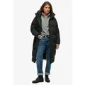 Produktbild: Superdry für Damen. W5011801A Langer Steppmantel mit Kapuze schwarz (L), Lässig, Polyester, Nachhaltig