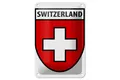 Produktbild: Blechschild Flagge 12x18cm Switzerland Schweiz Wappen Deko Schild