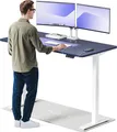 Produktbild: Desktronic HomeOne Elektrisch höhenverstellbarer Schreibtisch 160x80cm Weiß/Blau mit Memory-Funktion, Anti-Kollisions Technologie, USB-A und USB-C-Ladeanschlüssen