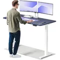 Produktbild: Desktronic HomeOne – Elektrisch höhenverstellbarer Schreibtisch aus, 160 × 80 cm, mit Touchscreen-Steuerung & integrierten USB-A & USB-C Ladeanschlüssen