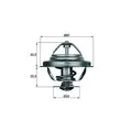 Produktbild: 1x Thermostat, Kühlmittel MAHLE TX 27 80D passend für BMW FORD