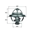 Produktbild: MAHLE Thermostat, Kühlmittel TX 27 80D für BMW 3/5/6/7/Z1 2.0-3.5 10.73-11.99
