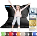 Produktbild: LazyBag Sitzsack XL 250 Liter in Schwarz - Wasserfester Riesensitzsack für Indoor & Outdoor, Bean Bag aus 100% Nylon für Kinder & Erwachsene
