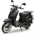 Produktbild: Burnout Motorroller MiniMe 2.0 Mattschwarz, 50 ccm, 45 km/h, Euro 5, Unverwechselbares Retro Design, Moped