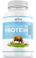 Produktbild: Multikollagen-Protein-Kapseln – 120 Stück – Typen I, II, III, V & X – Hydrolysiertes Weiderind, Wildfang-Meeresfisch & Freilandhuhn, mit Hyaluronsäure & Vitamin C – von Revive Naturals