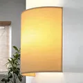 Produktbild: Wandleuchte Kaffeebraun, Up Down Leuchte, Stofflampenschirm, Wandlampe E27, B:20 cm, blendarm, wohnlich, Wohnzimmer, Wandlampe Schlafzimmer