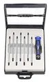 Produktbild: kwb Präzisions-Schraubendreher Set Kreuz, Schlitz + TX/Innensechsrund mit Wechselklingen für Fein-Mechanik, Mini-Schraubenzieher f. Uhrenmacher/Feinmechaniker, Werkzeug-Satz in Aufbewahrungs-Box