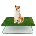 Produktbild: Hundeklo Wiederverwendbar, 71x46 cm Waschbar Hundetoilette Hunde Welpenklo Leicht Reinigen Trainingsunterlagen mit Kunstrasen für Balkon Zuhause Wohnung