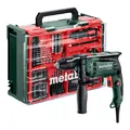 Produktbild: Metabo SB 650 Set Schlagbohrmaschine 650 W 10 Nm + 78 tlg Zubehör Set 600742710
